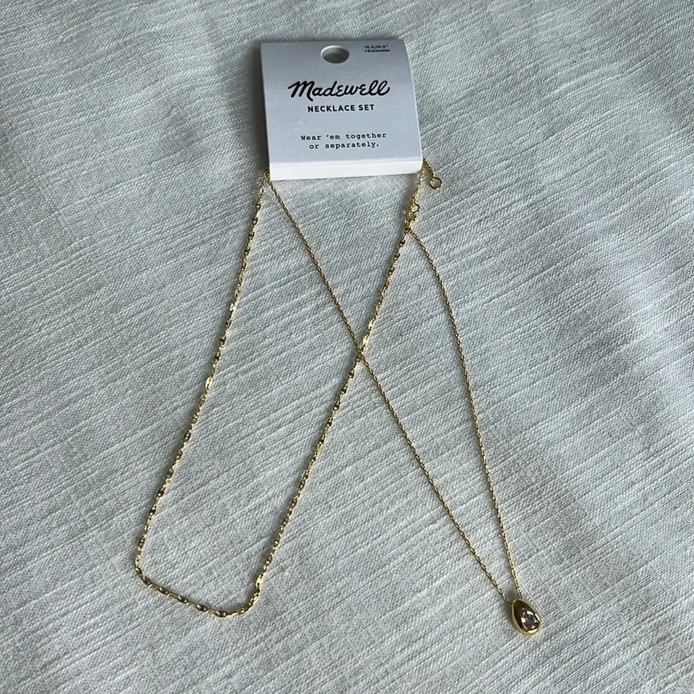 Madewell gold two necklace set, new with tags - Picture 3 of 3